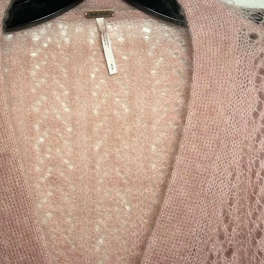 Free People Amelia Cardi Mauve Moon – Soft Girl Indie Knit (Size Small) - Picture 5 of 7